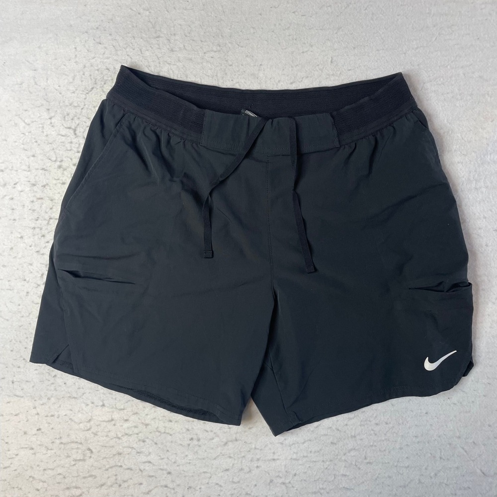 Nike Tennis Shorts Mens XL Black Dri-Fit Standard Fit Athletic